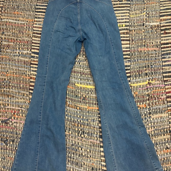 Dark washed Garage denim wide flare jeans||garage - Picture 3 of 4